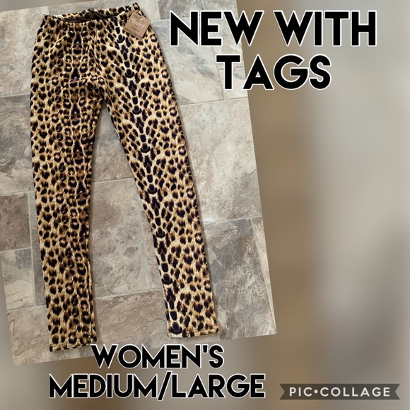 Leopard Print NWT leggings M/L - Picture 1 of 6